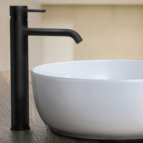 Matte Black Round Vessel Sink Faucet Matte Black Round Vessel Sink Faucet Remer XF11LXLUSNL-NO